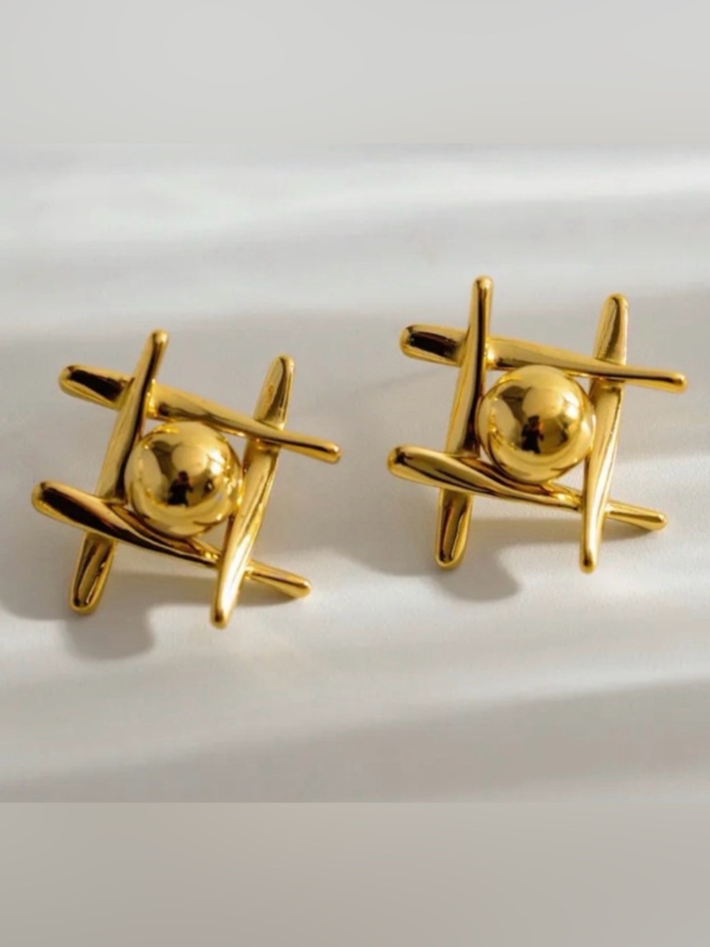 Modern Geometric Stud Earrings